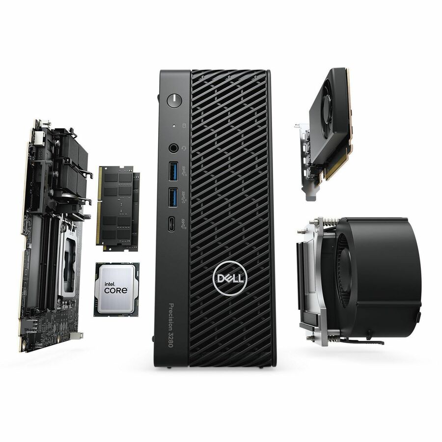 Dell Precision 3280 Compact Workstation | Core i7 14th Gen i7-14700, 16 GB RAM, 512 GB SSD, T1000 Graphics