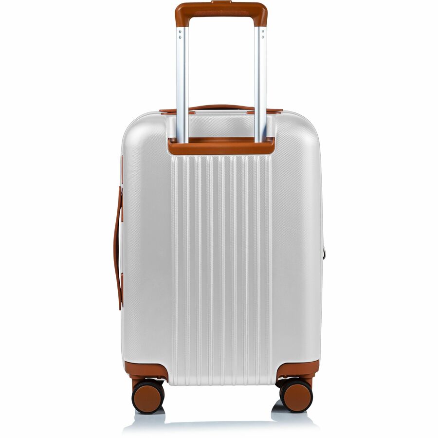 CHAMPS Vintage Collection Hardside Carry-on Luggage | Ivory | Lightweight Polycarbonate | TSA Lock | USB Charging Port