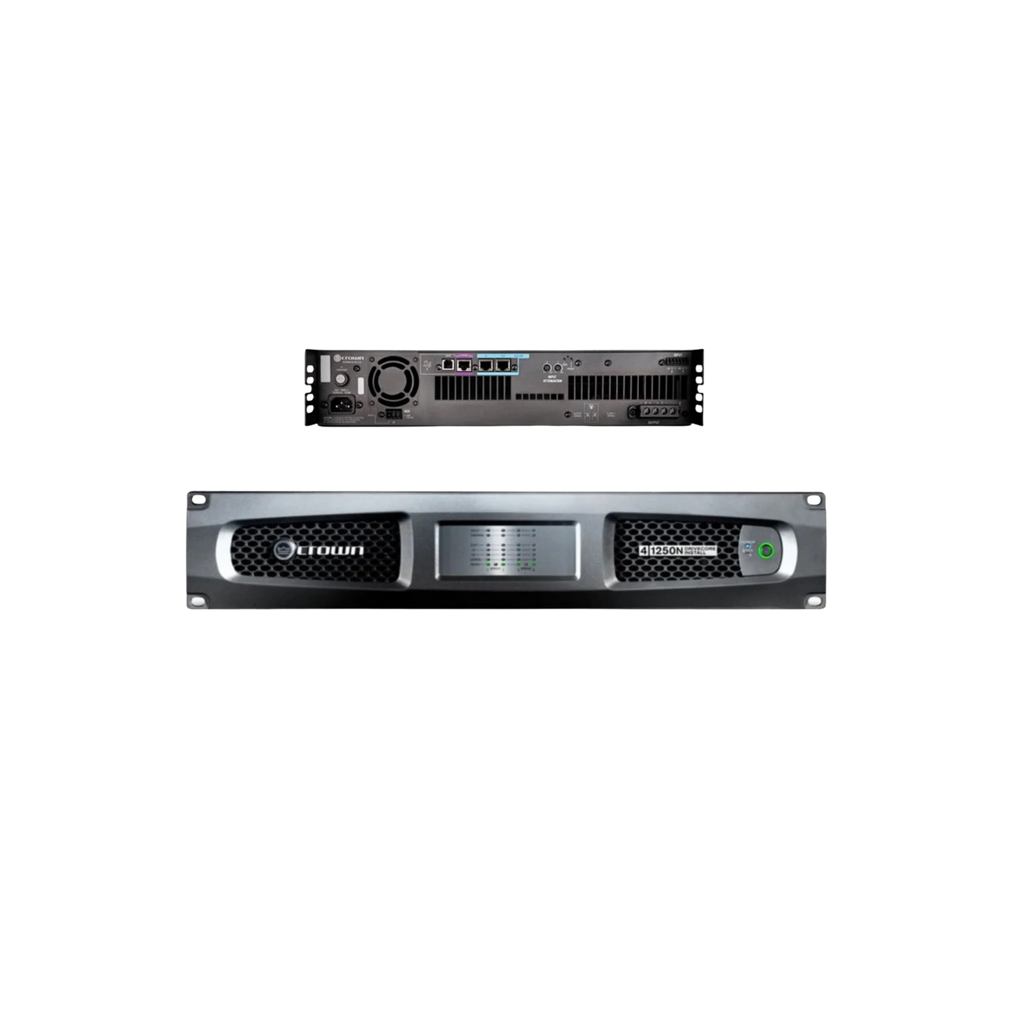 Crown DriveCore Install 4|1250N Amplifier | 10 kW RMS, 4-Channel, Ethernet, 0.4% THD, 1400 W Power