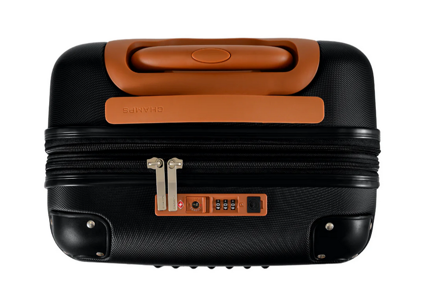 CHAMPS Vintage Collection Hardside Carry-on Luggage | Ivory | Lightweight Polycarbonate | TSA Lock | USB Charging Port