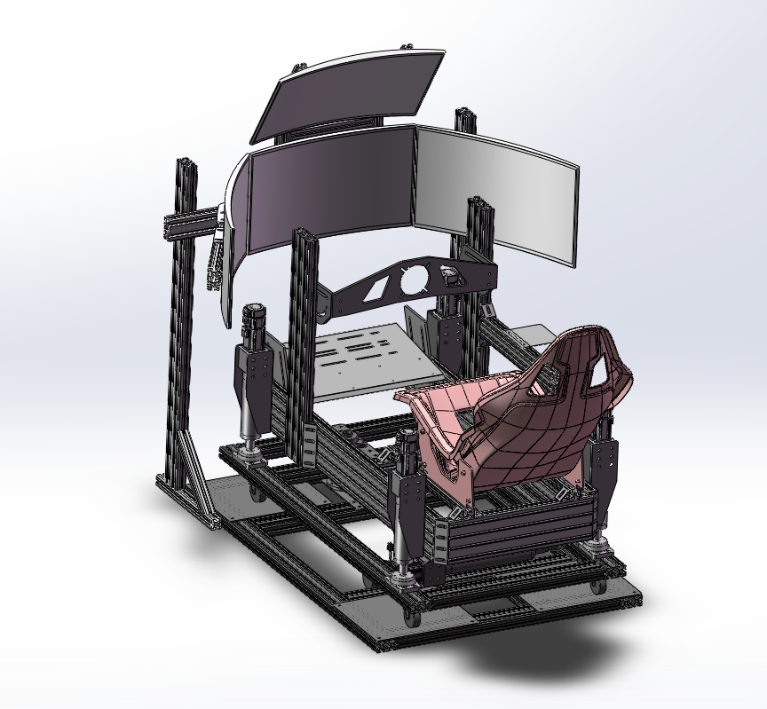Six-Axis Motion Racing Simulator Base Kit | 40160 Frame, 750W Actuators, 7-Axis Control, TMPF-4DOF+TL+S