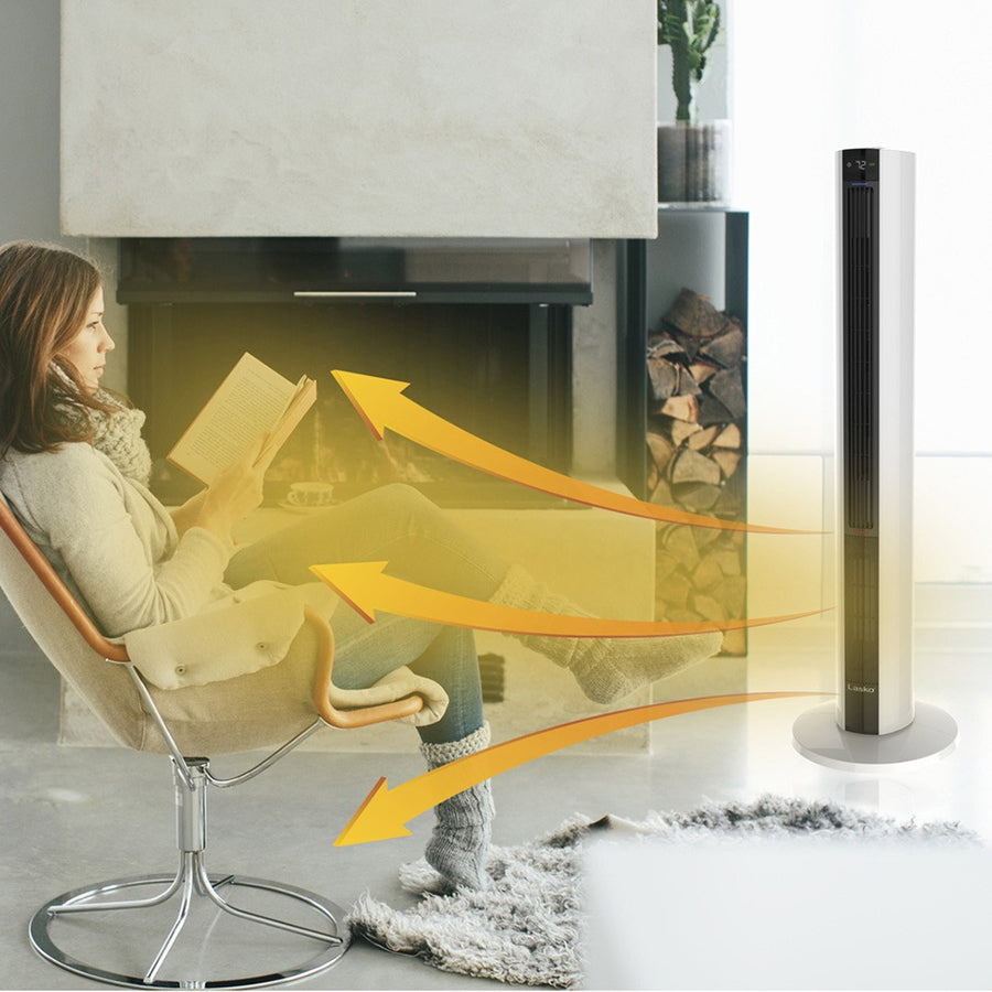 Lasko All Season Comfort Control Tower Fan & Heater (FH500) | 1500W Ceramic Heater, 4 Fan Speeds, Remote Control, Portable