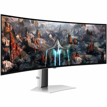 Samsung Odyssey G9 S49CG934SN 49" Class Dual Quad HD (DQHD) Curved Screen Gaming OLED Monitor - 32:9 - Silver