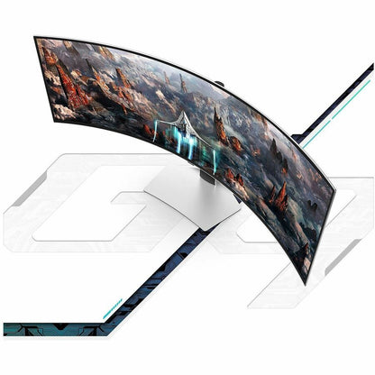 Samsung Odyssey G9 S49CG934SN 49" Class Dual Quad HD (DQHD) Curved Screen Gaming OLED Monitor - 32:9 - Silver