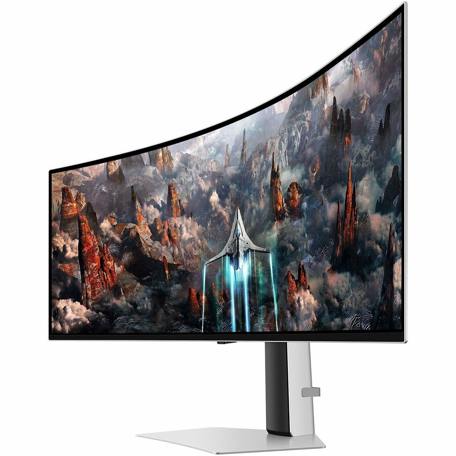 Samsung Odyssey G9 S49CG934SN 49" Class Dual Quad HD (DQHD) Curved Screen Gaming OLED Monitor - 32:9 - Silver