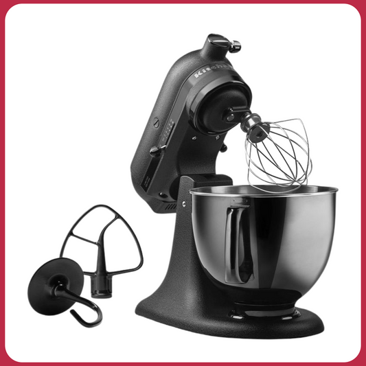 Hamilton Beach Eclectrics 63227 Stand Mixer | 400W Power | 12-Speed Settings | 1.13 Gal Bowl Capacity | Black