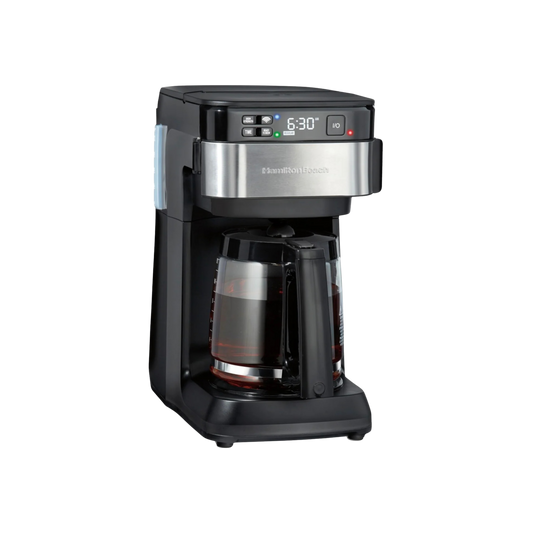 Hamilton Beach Smart 12 Cup Coffee Maker | Alexa Compatible, Programmable, Adjustable Brew Strength | Black & Stainless Steel