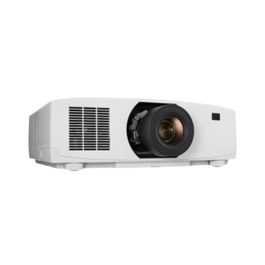 NEC PV710UL-W1-13 4K Support LCD Laser Projector | 7100 Lumens, Motorized Lens Shift, HDBaseT, White Cabinet