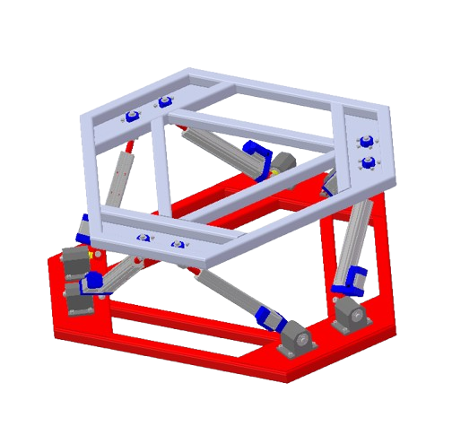Six-Axis 6DOF Sheet Metal Motion Platform Kit – 300mm 750W Servo Actuators with Control System & TMPF-6DOF Bracket