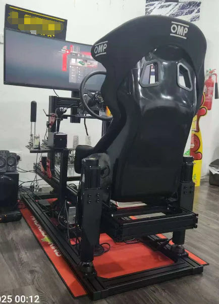 3DOF Motion Racing Simulator Rig with MOZA R12, 49” Monitor & PC – Compact Pro Sim Racing Setup