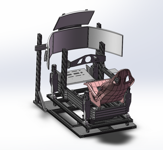 Six-Axis Motion Racing Simulator Base Kit | 40160 Frame, 750W Actuators, 7-Axis Control, TMPF-4DOF+TL+S