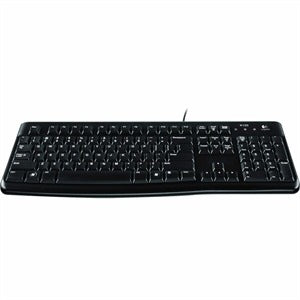 Logitech K120 Wired Keyboard for Windows, USB Plug-and-Play, Full-Size, Spill-Resistant, Curved Space Bar