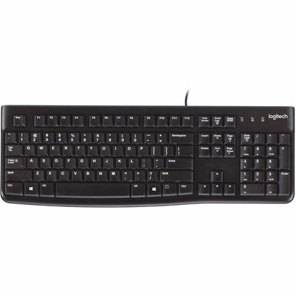 Logitech K120 Wired Keyboard for Windows, USB Plug-and-Play, Full-Size, Spill-Resistant, Curved Space Bar